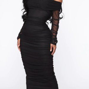 Top Trend Ruched Maxi Dress Fashion Nova Dress